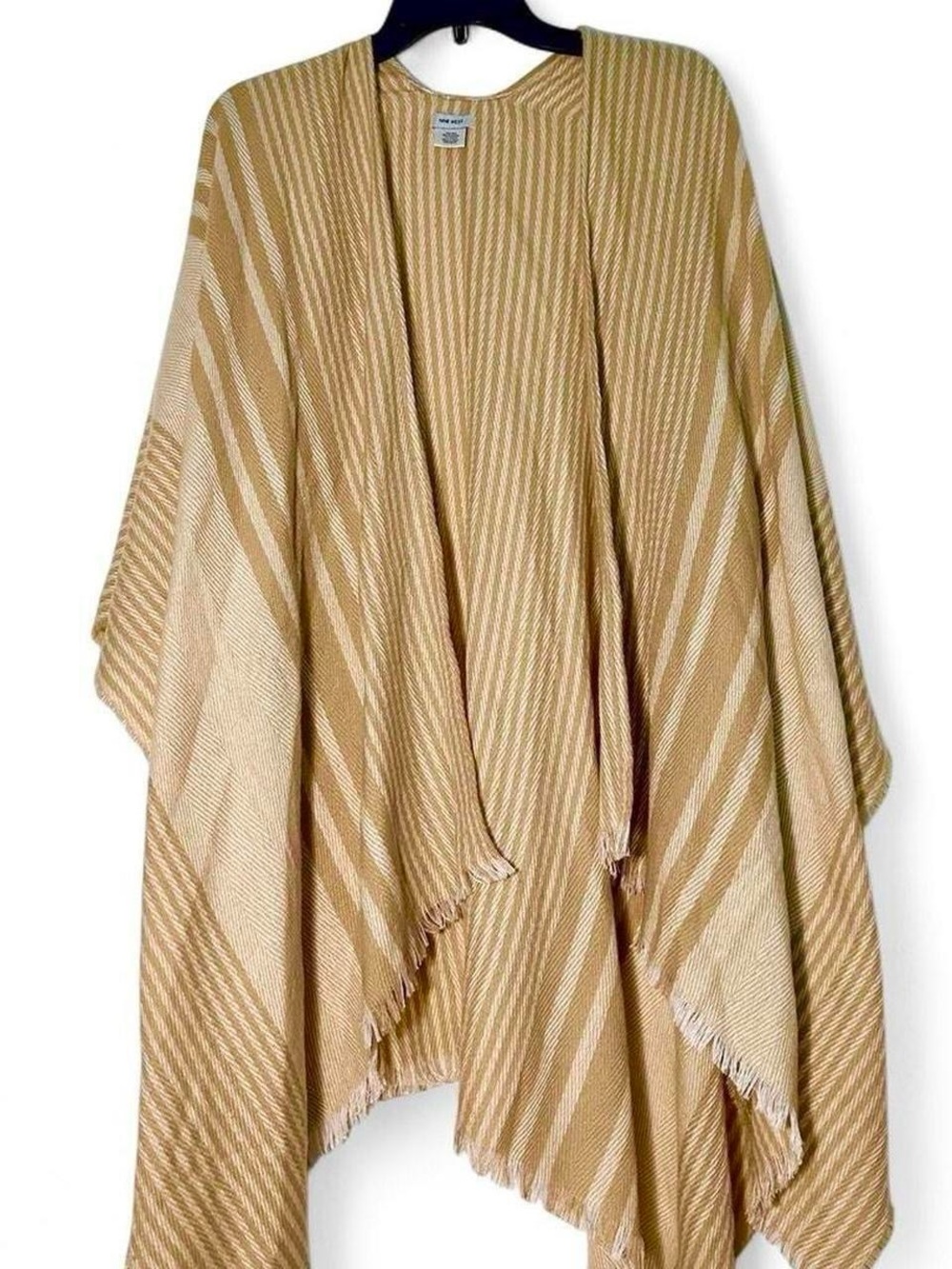 Nine West tan and cream striped shawl wrap